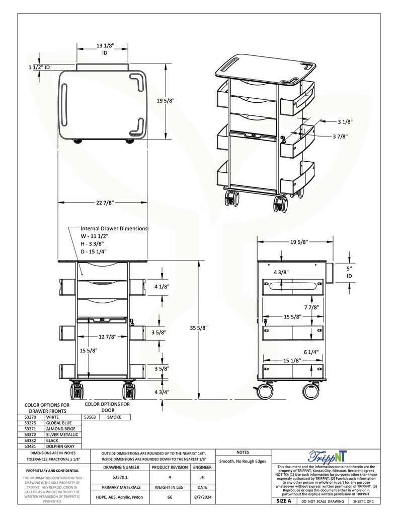 Core DX Cart with Sliding Door | TrippNT